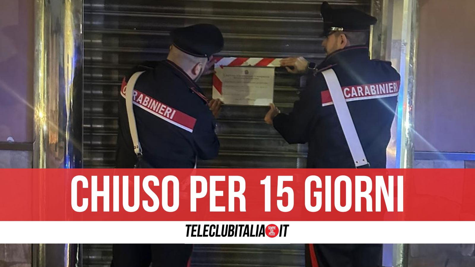 Caivano: bar frequentato da malviventi, scattano i sigilli