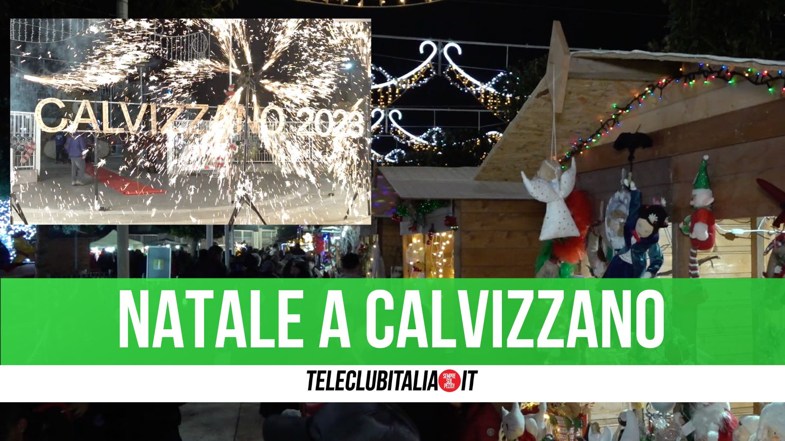 Villa Calvisia a Calvizzano diventa un villaggio di Natale con mercatini e luminarie