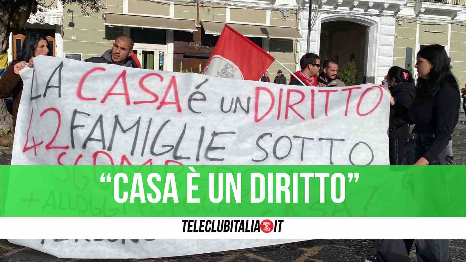 protesta giugliano casacelle sgombero