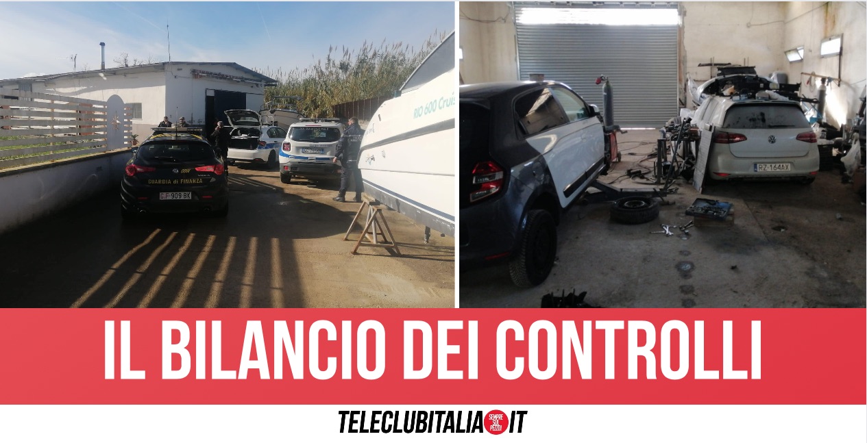 "Bionde" di contrabbando, officina e fabbro abusivi tra Lago Patria e Varcaturo: un arresto e multe salate