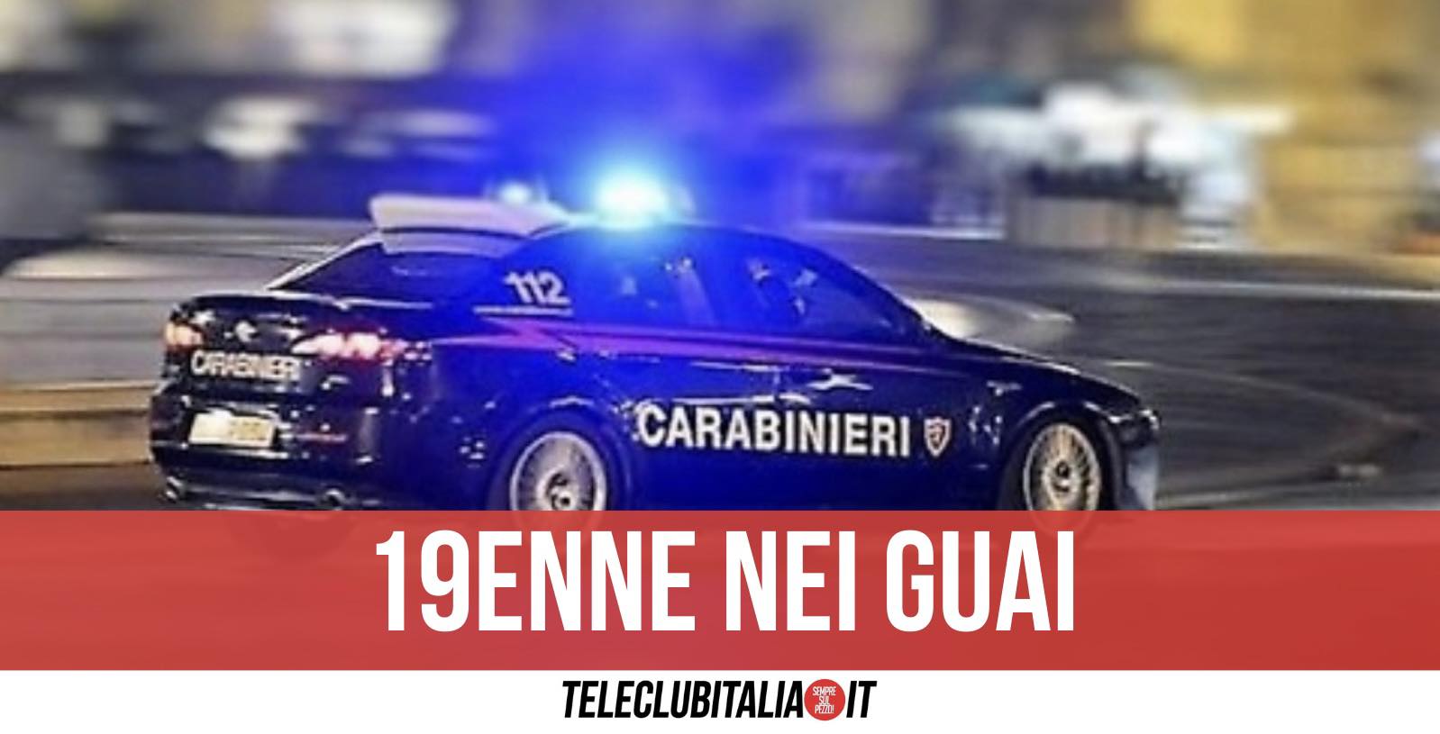 aversa 19enne denunciato inseguimento