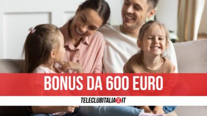 bonus secondo figlio 600 euro campania
