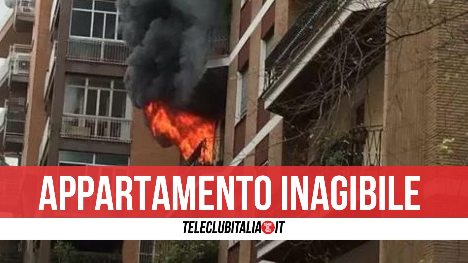 Giugliano: incendio in un'abitazione in pieno centro, all'interno un 50enne