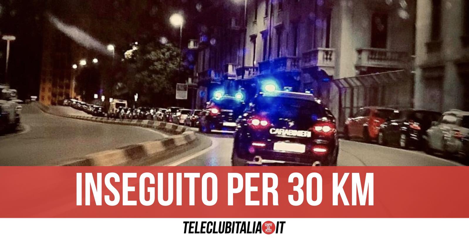 Inseguimento Napoli Marcianise Auto Rubata