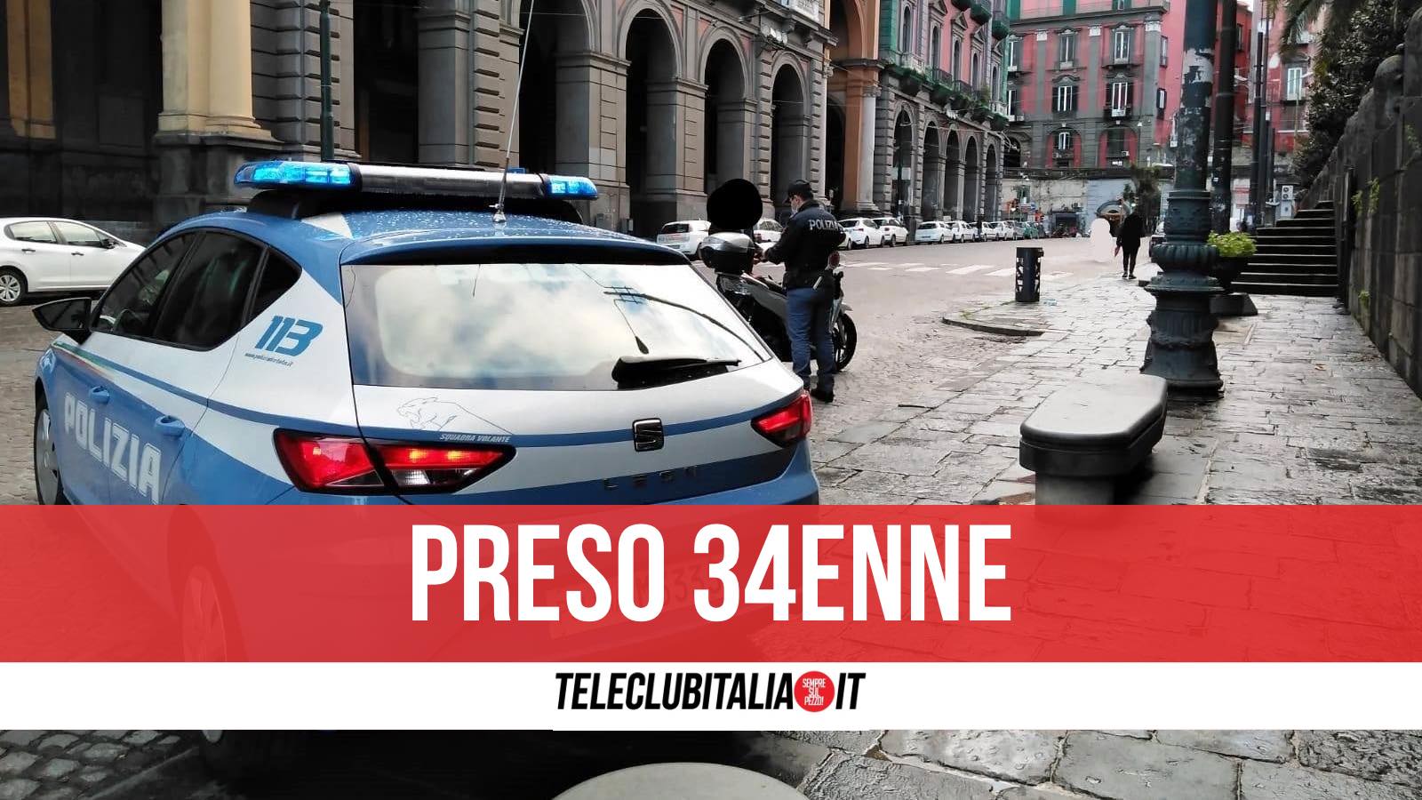 polizia arrestato 34enne ruba cellulari napoli via foria