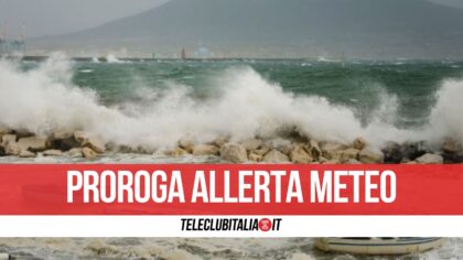 Campania, pioggia e temporali: ancora 24 ore di allerta meteo