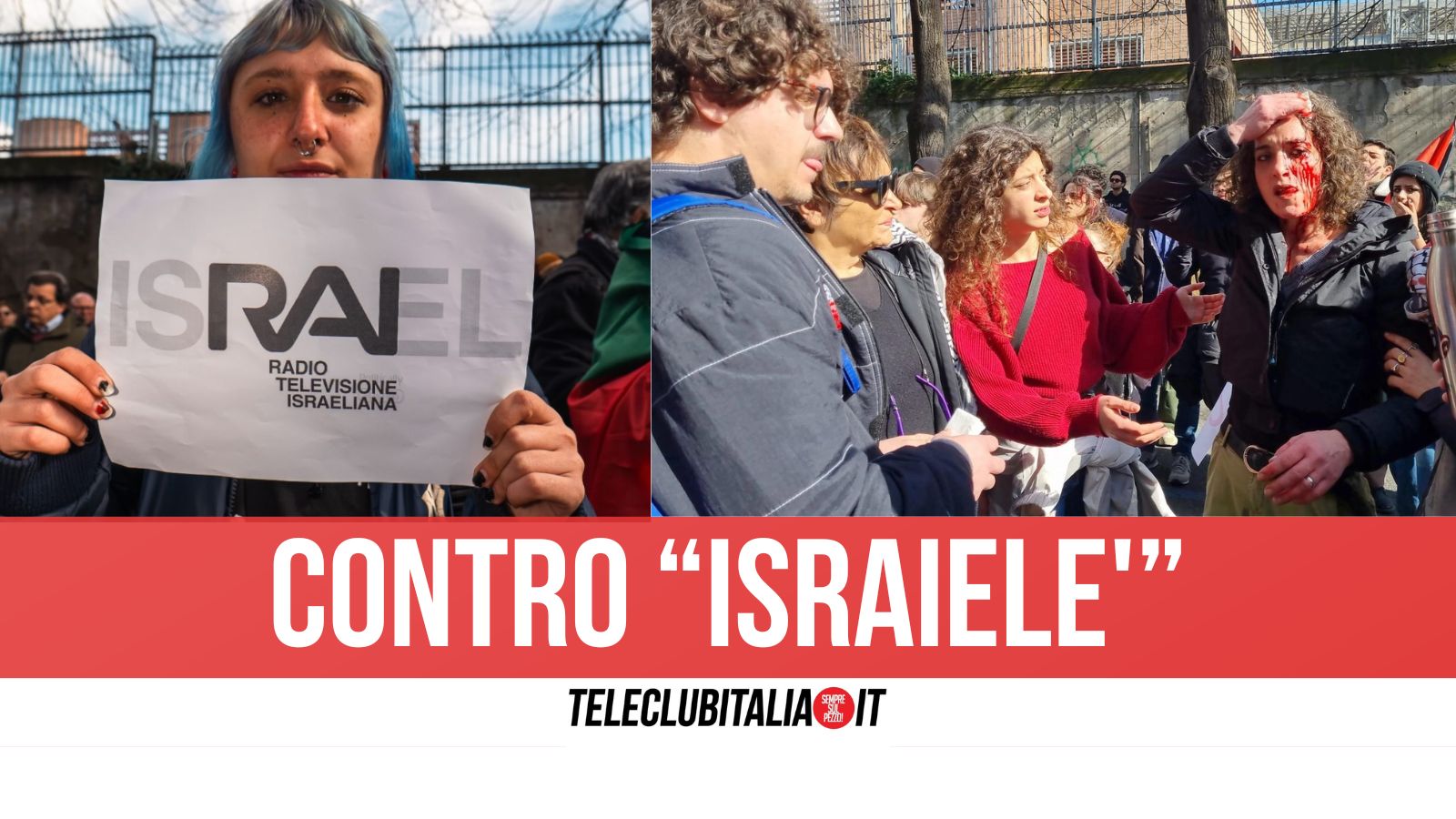 Manifestanti Anti Israele Rai Napoli