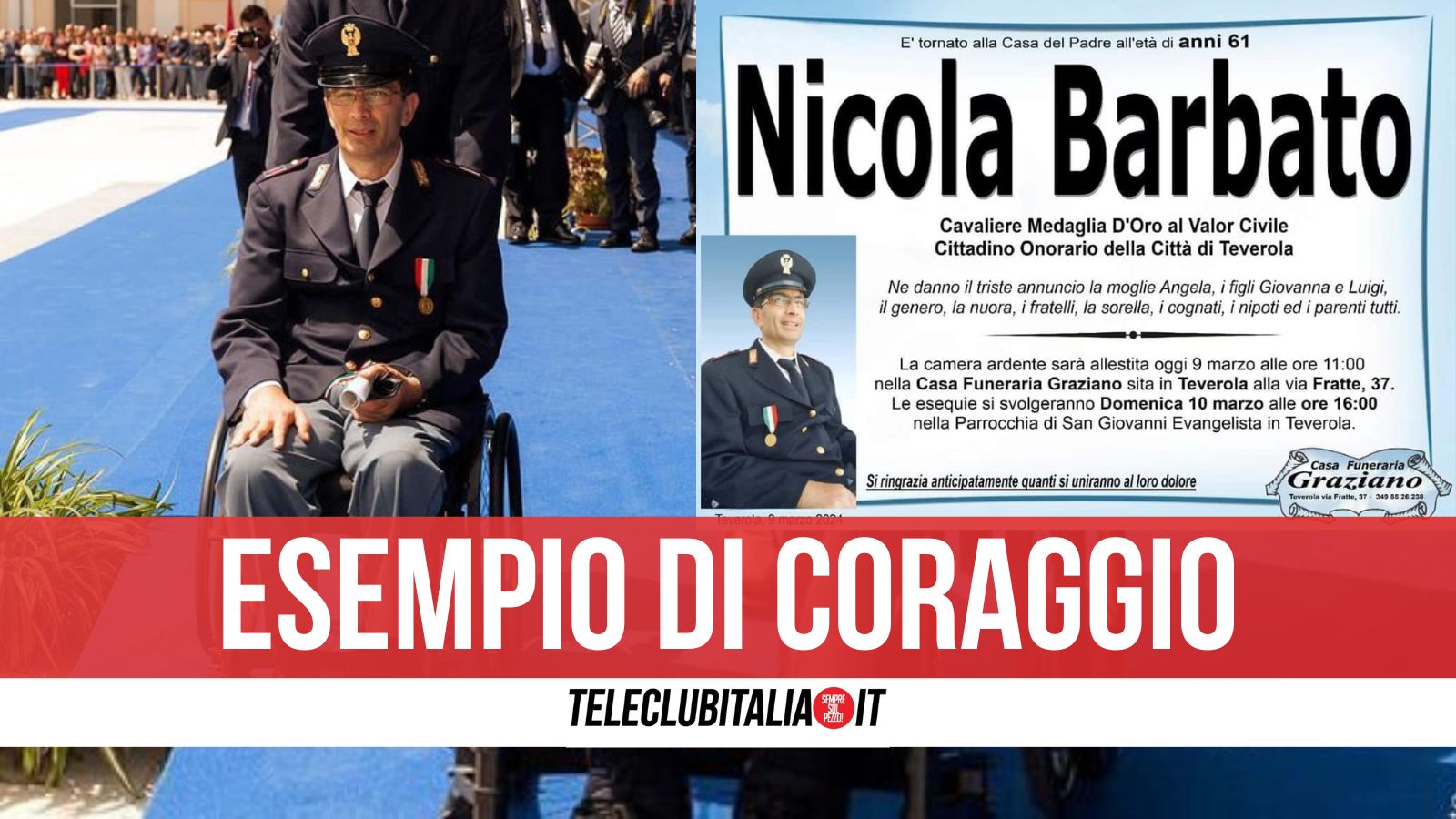 Morto Poliziotto Eroe Nicola Barbato