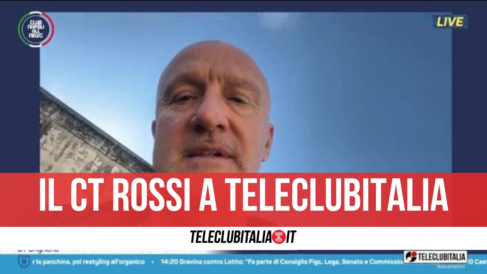 Il CT dell’Ungheria Rossi in esclusiva a Club Napoli All News su TCI.