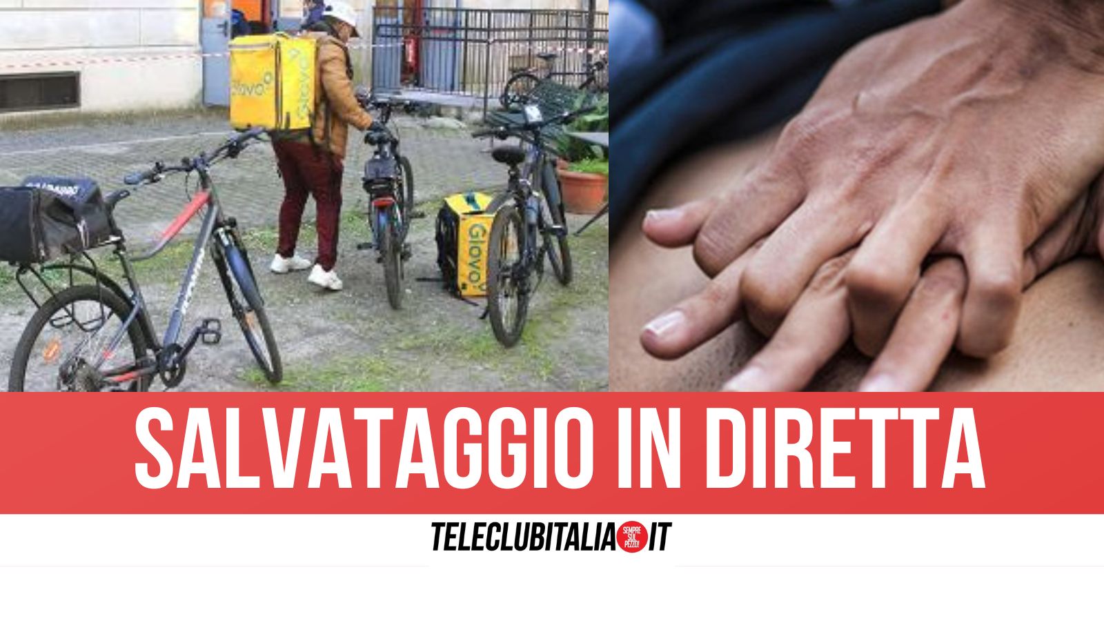 Napoli, rider colto da malore improvviso: addetto alle pulizie gli salva la vita