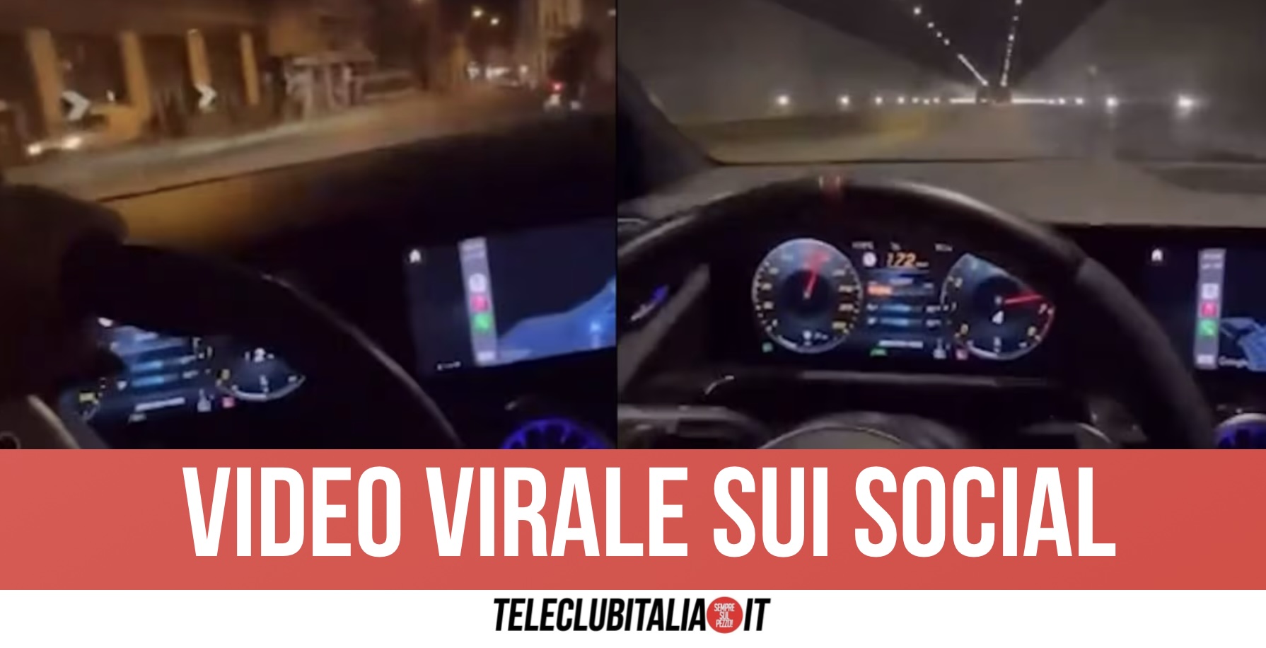 Napoli, si filma mentre sfreccia a 170 km orari in Galleria Vittoria: il video su TikTok