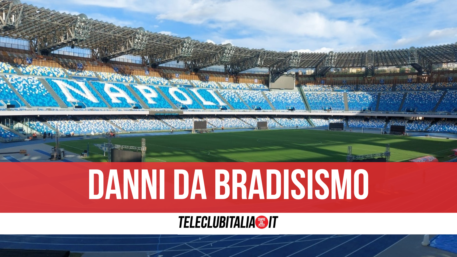 Scosse tra Napoli e Pozzuoli, danneggiato stadio Maradona: chiude settore della curva B