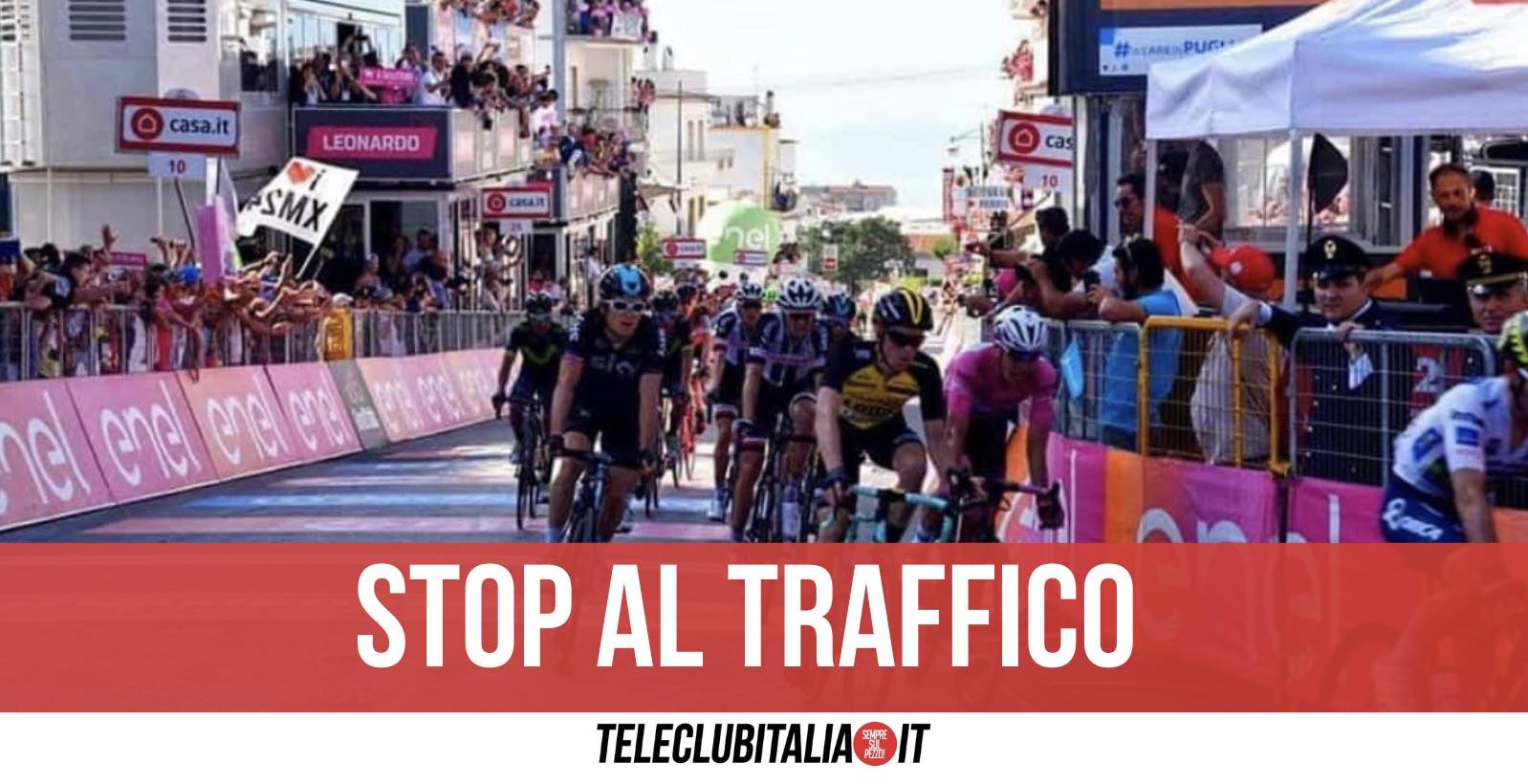 Giro d’Italia a Giugliano, domenica chiude via Domitiana in entrambi i sensi di marcia