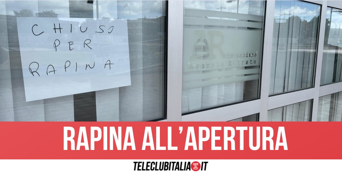 Rapina Agenzia Entrate Giugliano