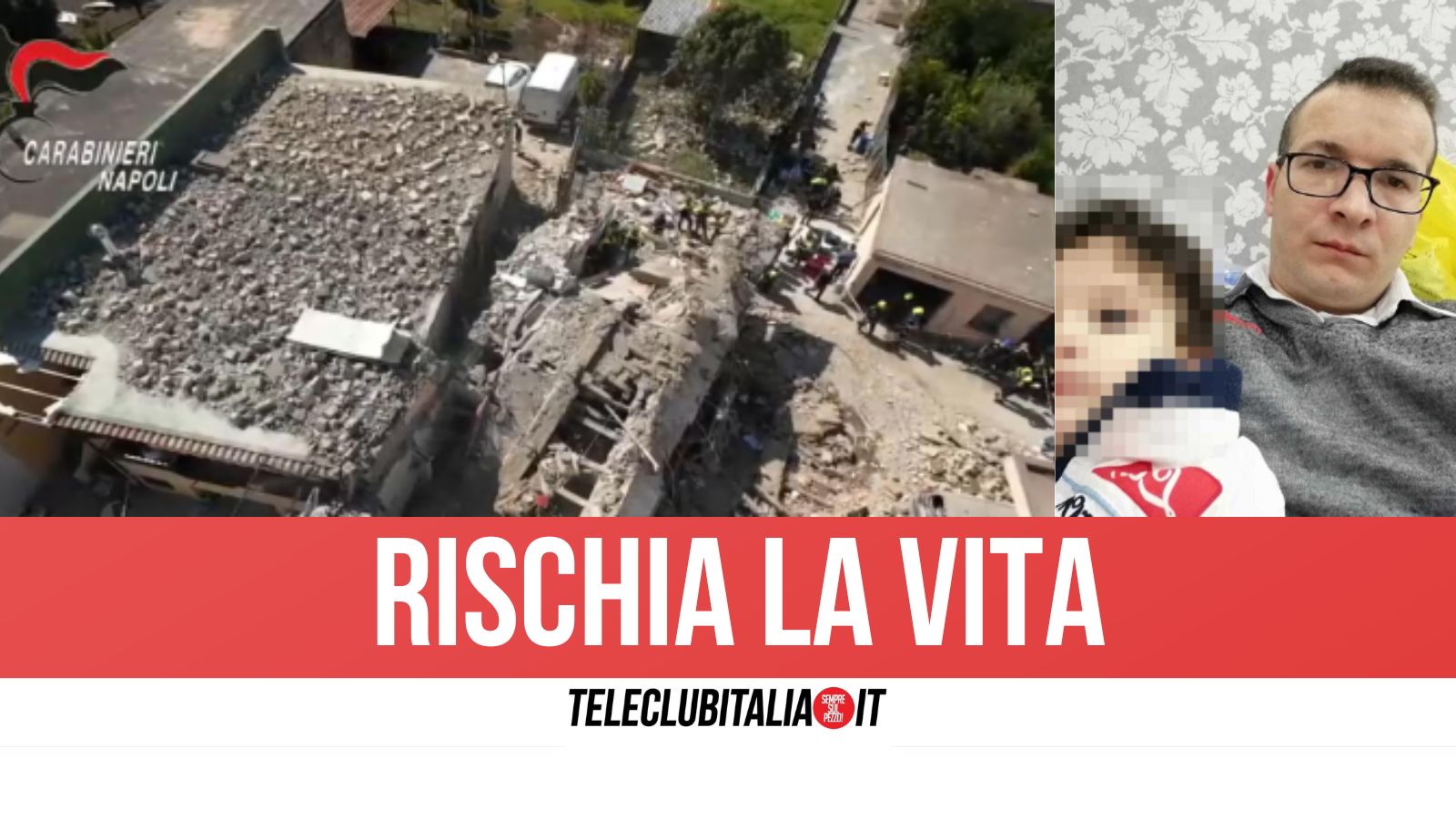 Crollo Saviano, Antonio ricoverato in condizioni critiche: lotta tra la vita e la morte 
