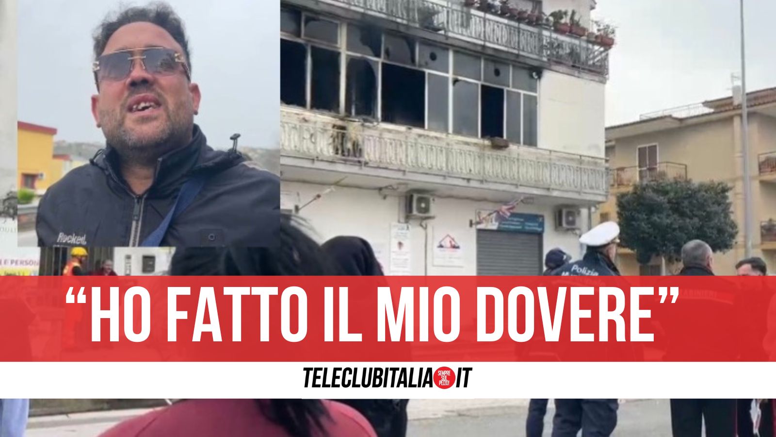 stalla fiamme anziano ustionato