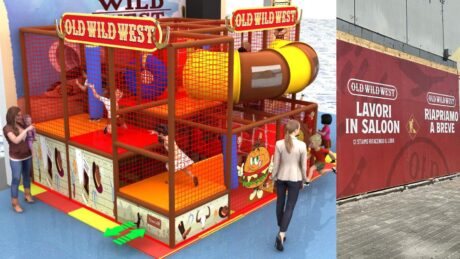 Giugliano, “Old Wild West” al parco commerciale “Grande Sud”: il restyling del fast food punta anche al divertimento dei bimbi