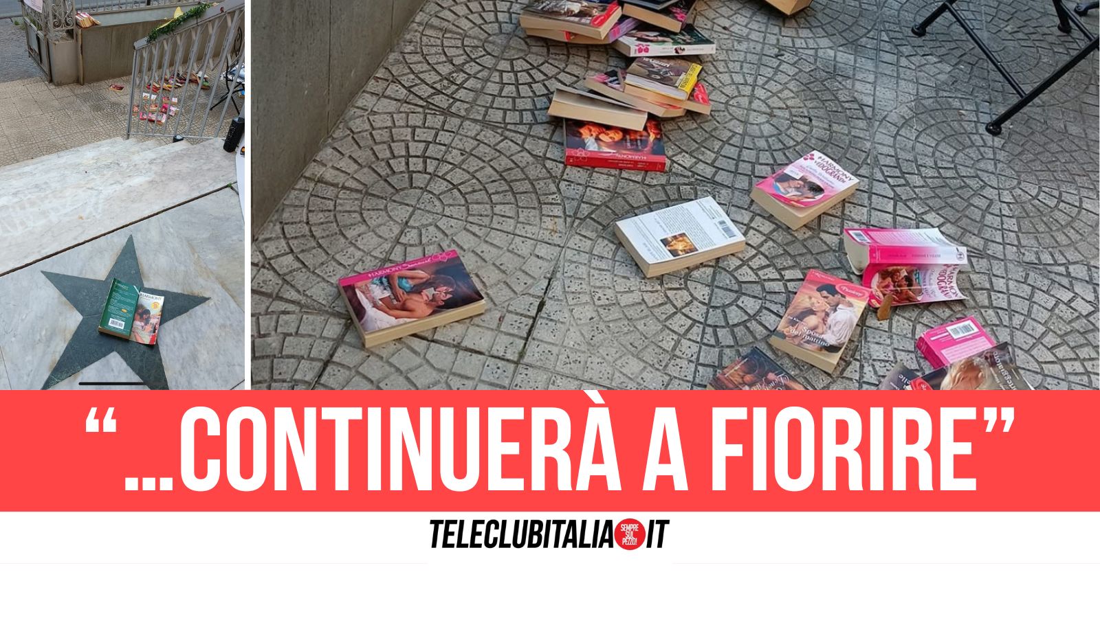 Giugliano raid da Teleclubitalia.it giugliano raid vandalico nel giardino magico della libreria claudio