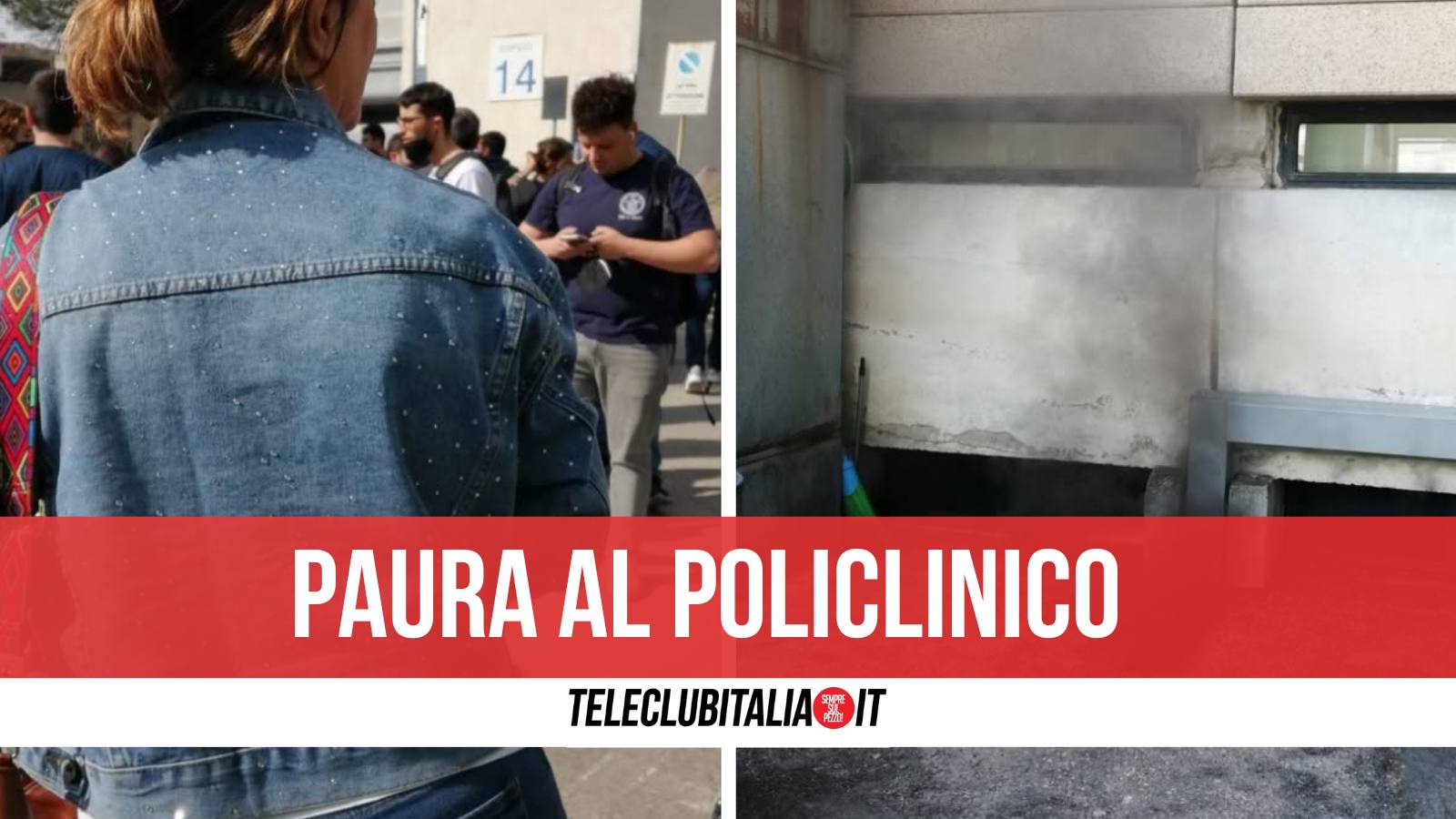 Napoli, incendio al Policlinico nell’edificio 14: evacuati pazienti Napoli, incendio al Policlinico nell’edificio 14: evacuati pazienti