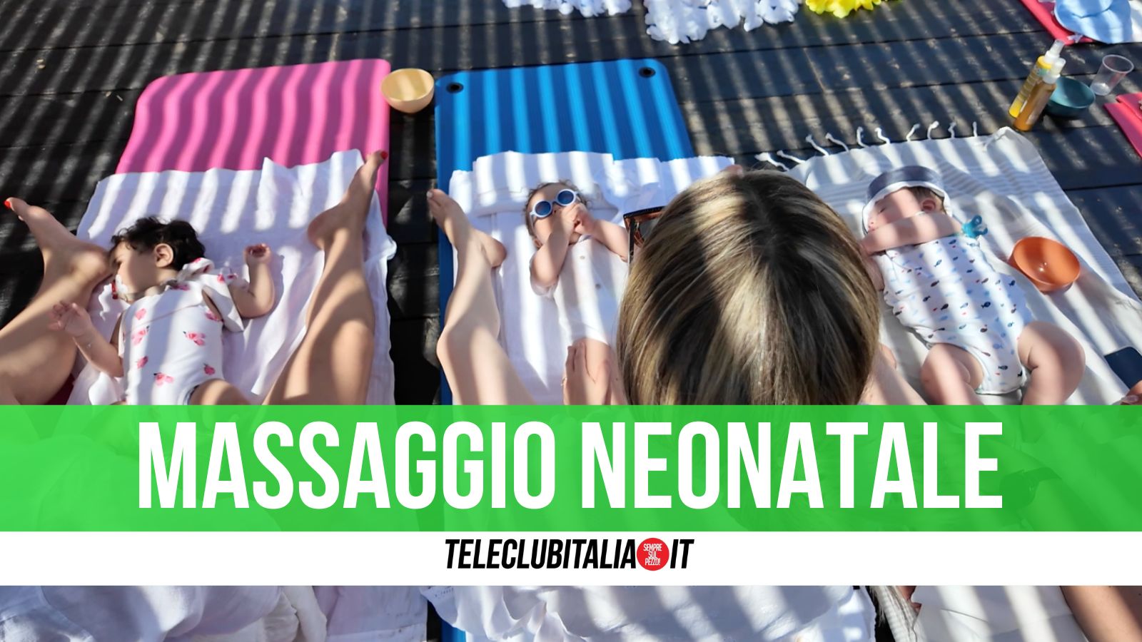 Massaggio neonata in spiaggia organizzato dall’ASL NA2 Nord Massaggio neonata in spiaggia organizzato dall’ASL NA2 Nord