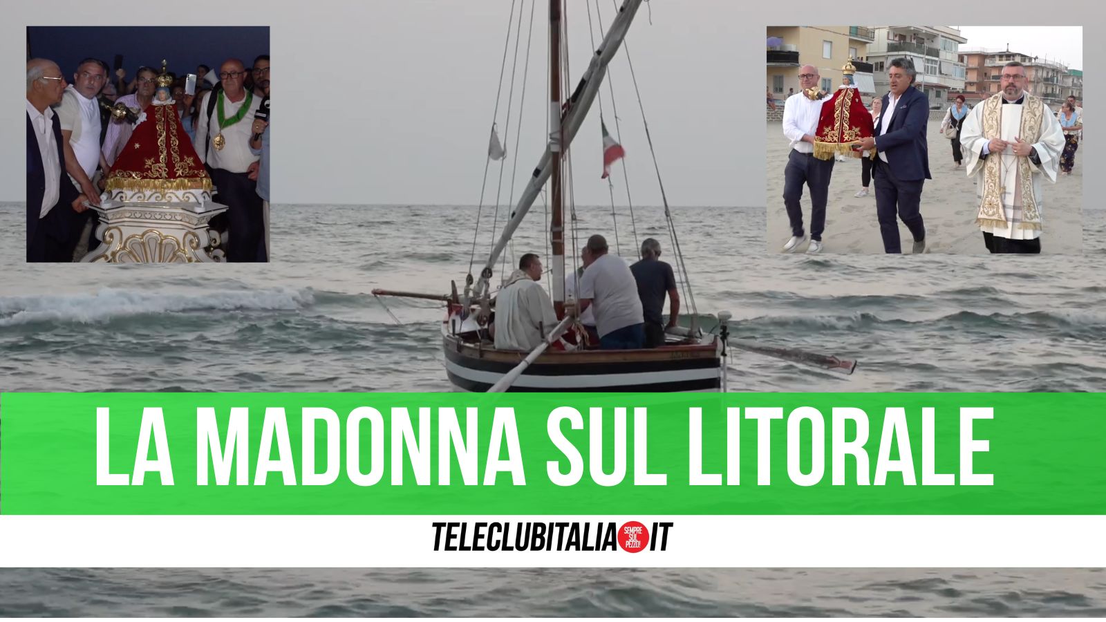 La Madonna della Pace in processione in mare sul litorale della fascia costiera