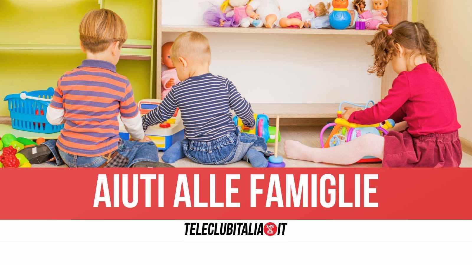 Giugliano, arrivano i voucher per gli asilo nido: aiuto alle famiglie con bambini fino a 36 mesi