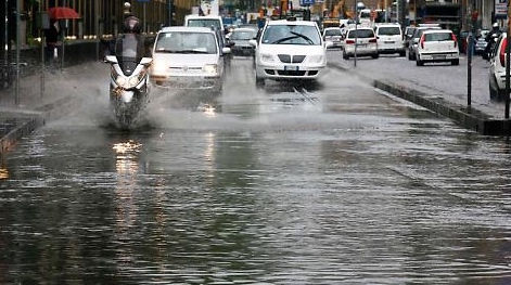 Pioggia e temporali in Campania: scatta oggi l'allerta maltempo