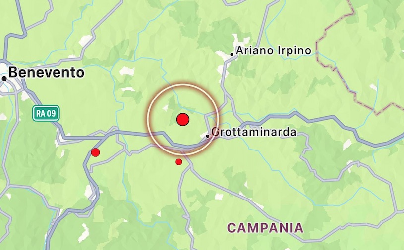 Terremoto in Campania, scossa di magnitudo 3.5 nella notte tra Avellino e Benevento