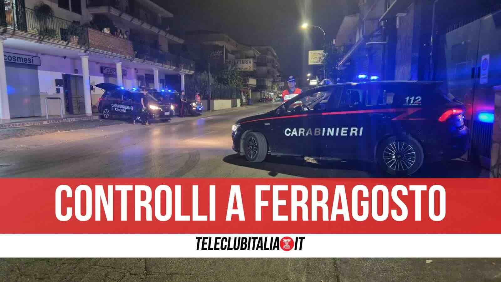 Controlli dei carabinieri a Ferragosto: arresti, denunce e sequestri tra Marcianise e l’Atellano