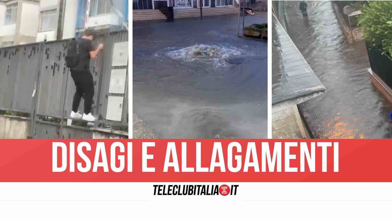 Maltempo, strade trasformate in fiumi nell’Agro Aversano: disagi e allagamenti ad Aversa e nei comuni limitrofi