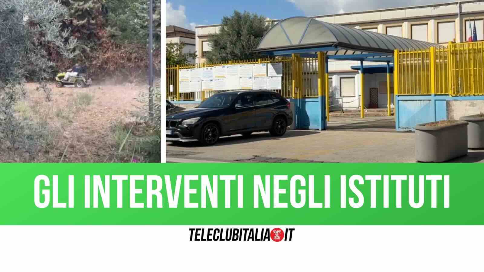 Aversa, diserbo e manutenzione negli istituti scolastici: slitta riapertura del Cimarosa