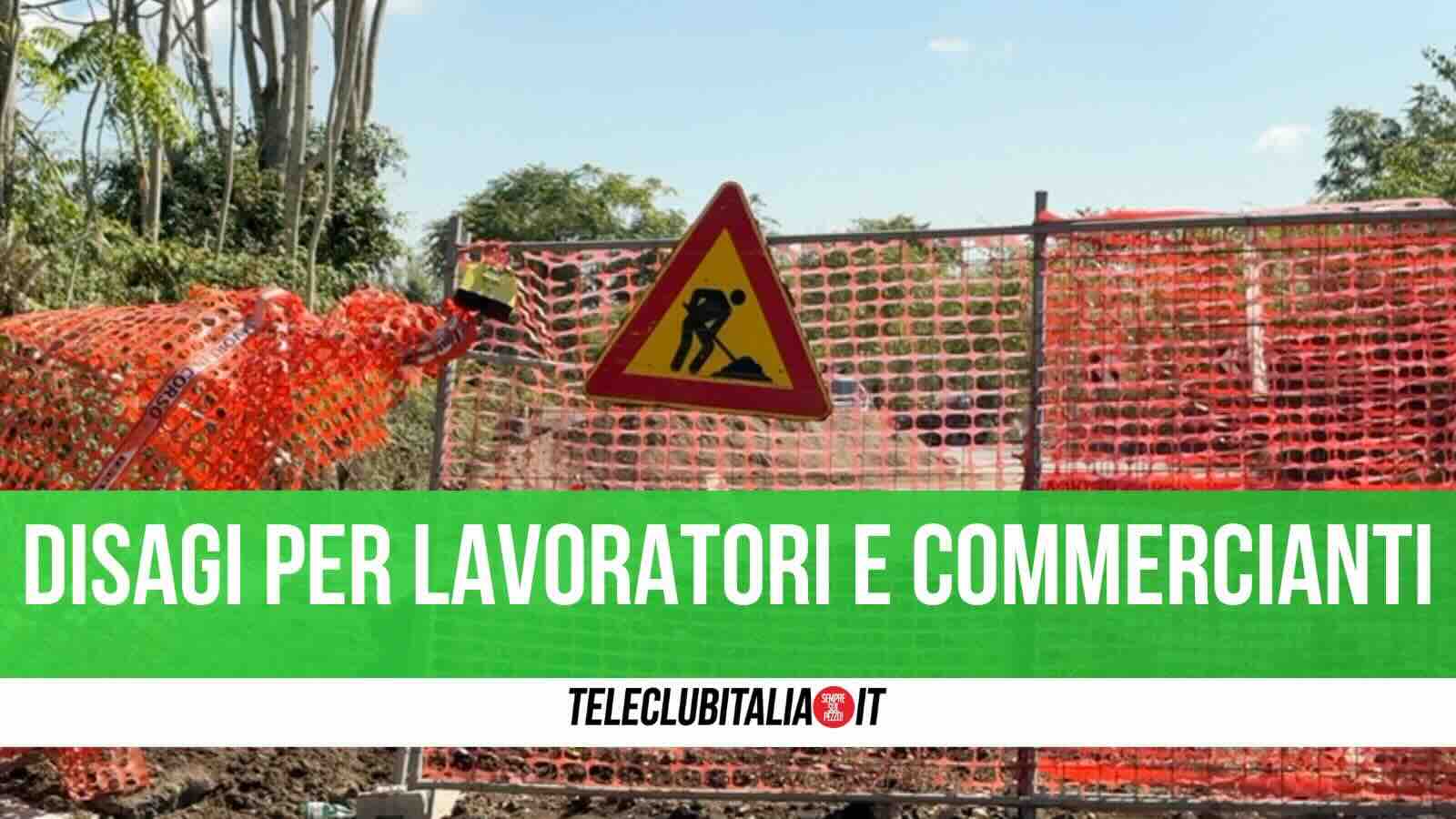 aversa lavori in via nobel fino a dicembre 232 polemica sul traffico in citt224
