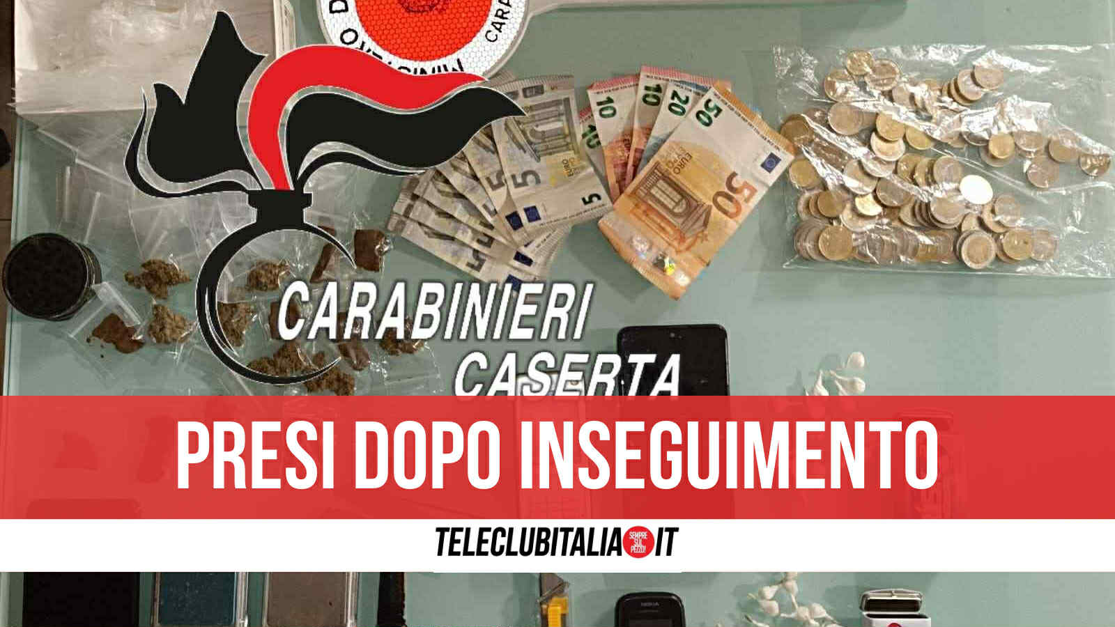 mondragone in fuga per 2 chilometri con droga e contanti arrestati due giovanissimi
