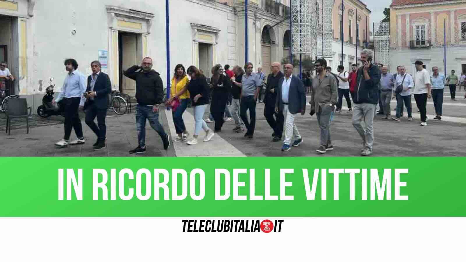 Marcianise, marcia silenziosa in ricordo degli operai deceduti all’Ecopartenope
