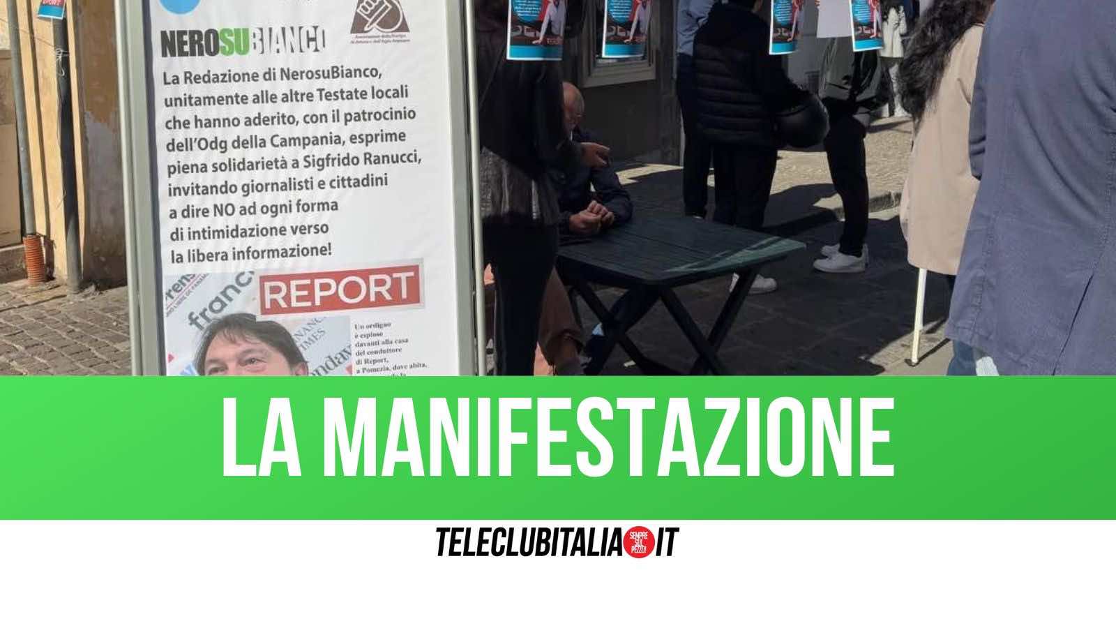 Aversa, sit in di solidarietà per Ranucci in centro: presenti giornalisti, cittadini e istituzioni Aversa, sit in di solidarietà per Ranucci in centro: presenti giornalisti, cittadini e istituzioni