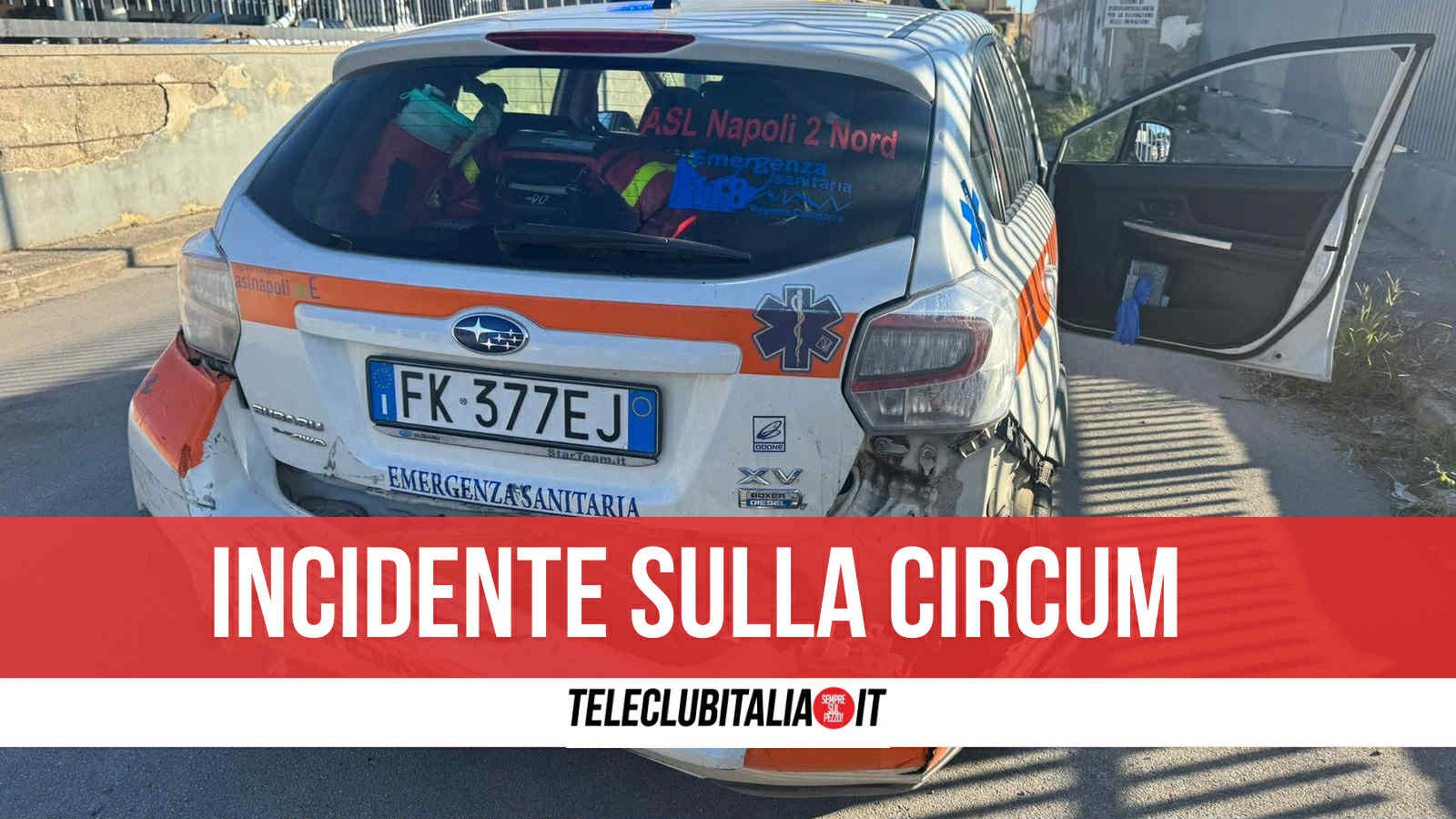 qualiano autombulanza tamponata sulla circumvallazione caccia al pirata della strada