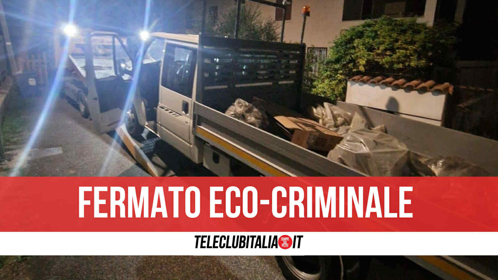 castel volturno imprenditore napoletano sorpreso a smaltire rifiuti sul ciglio della domiziana denunciato