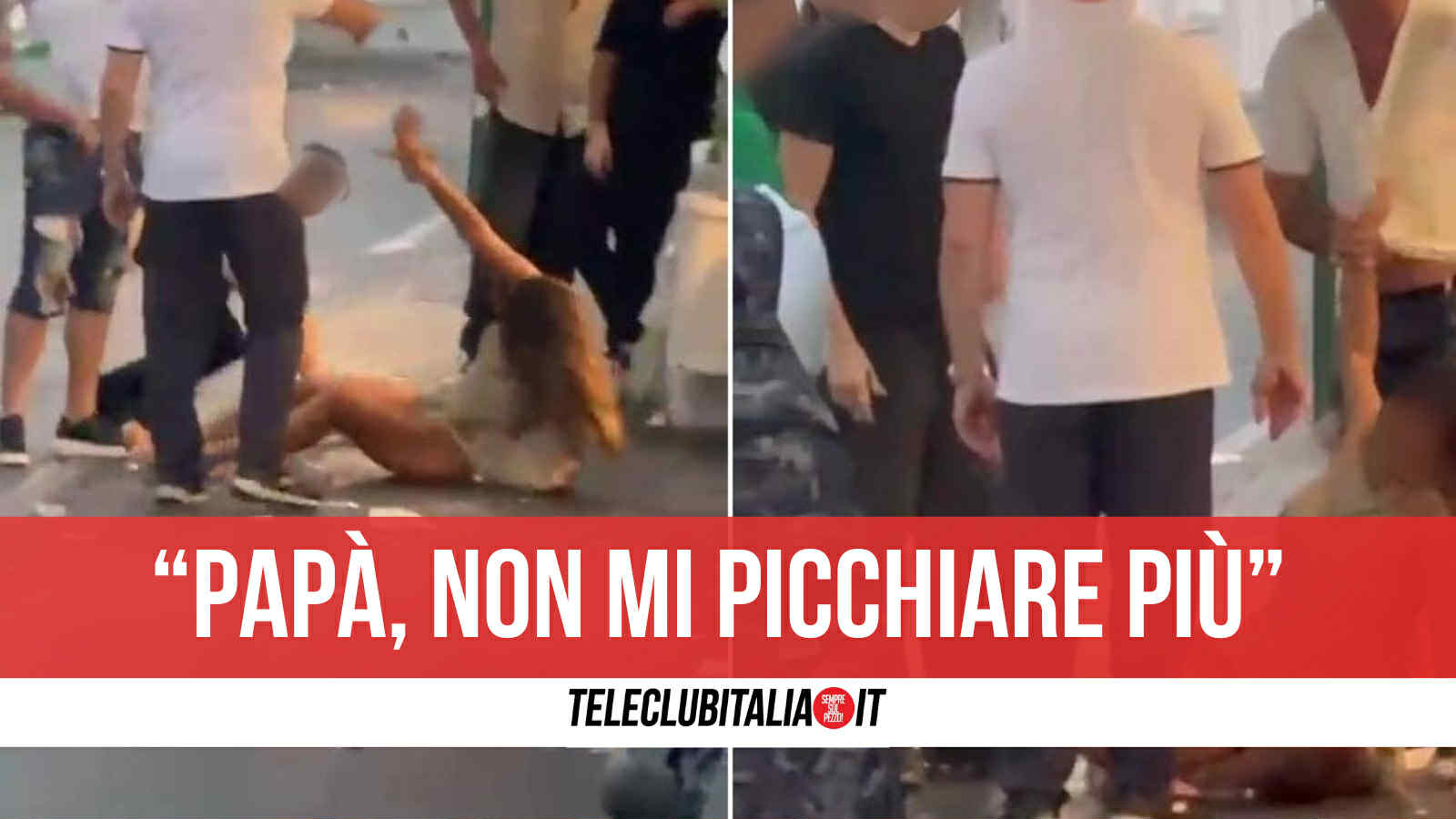 napoli padre prende a botte la figlia tredicenne in strada fermato e denunciato