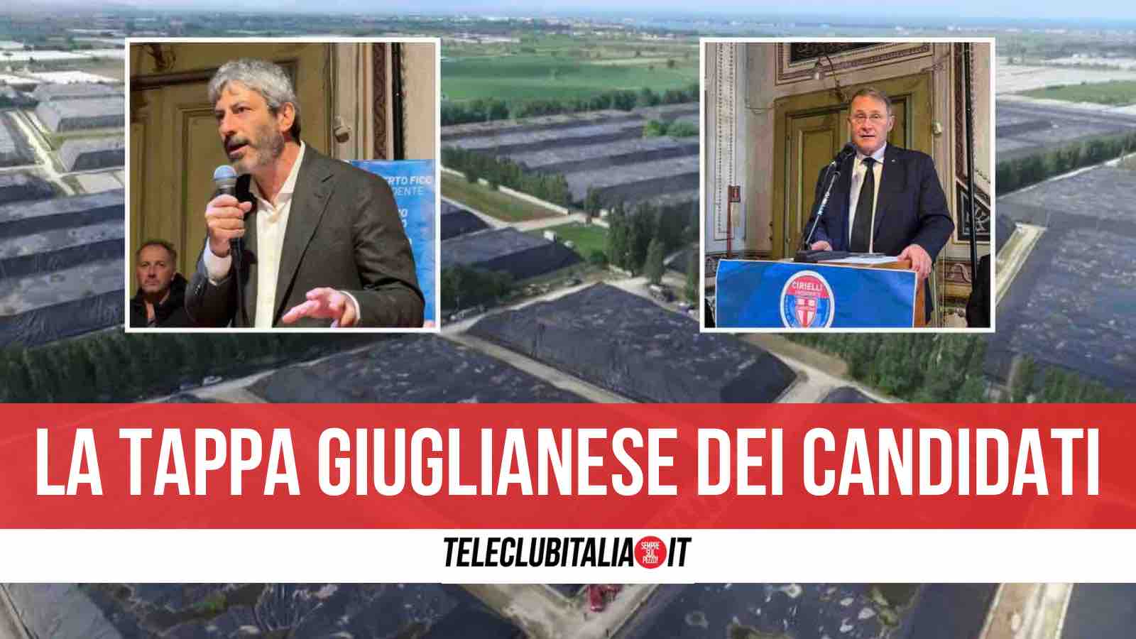 a giugliano tra fico e cirielli va in scena lo scontro sullo ecoballe