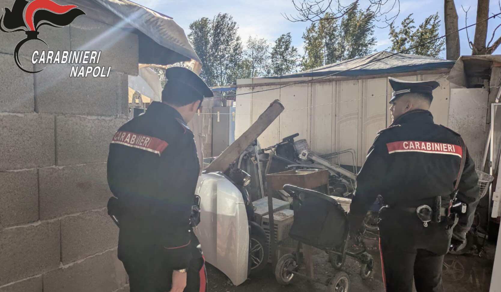 Controlli nel campo Rom di Napoli: sequestri, denunce e 400 kg di rame rubato ritrovati