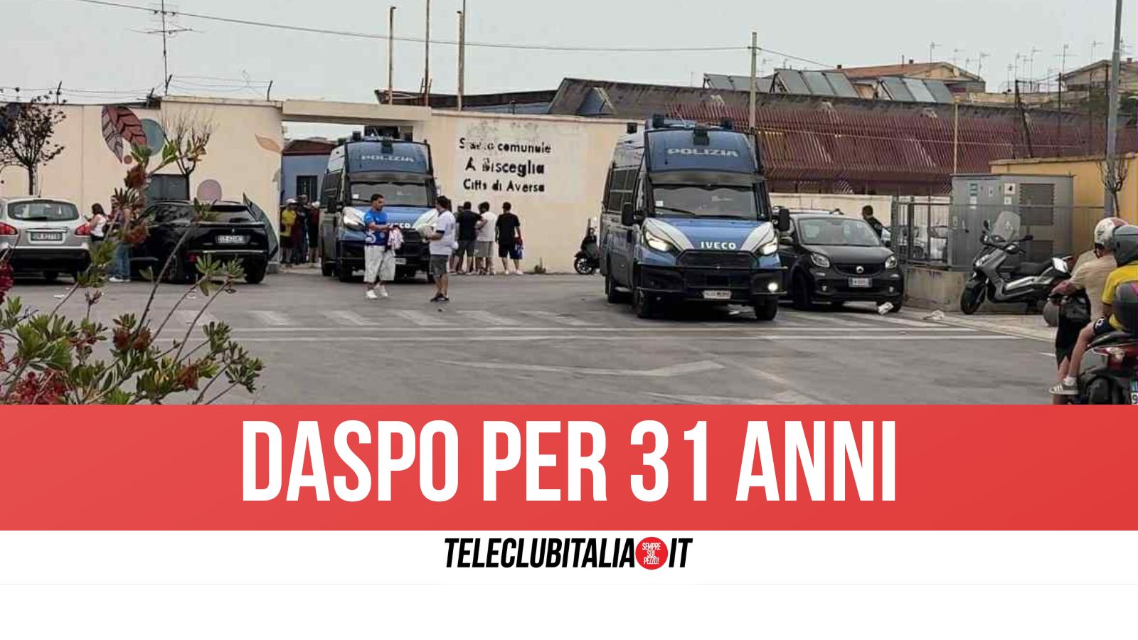 Disordini dopo partita di calcio ad Aversa, il Questore emette Daspo per otto tifosi