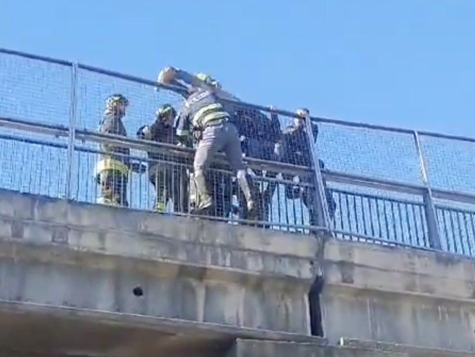 Afragola, tragedia evitata a Natale: guardia giurata salva un uomo sul cavalcavia dell’Asse Mediano