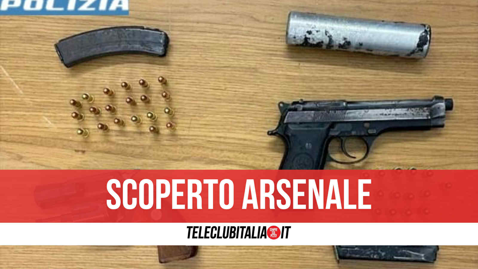 Scoperto in auto parcheggiata tra Villa Literno e Castel Volturno arsenale di armi e munizioni