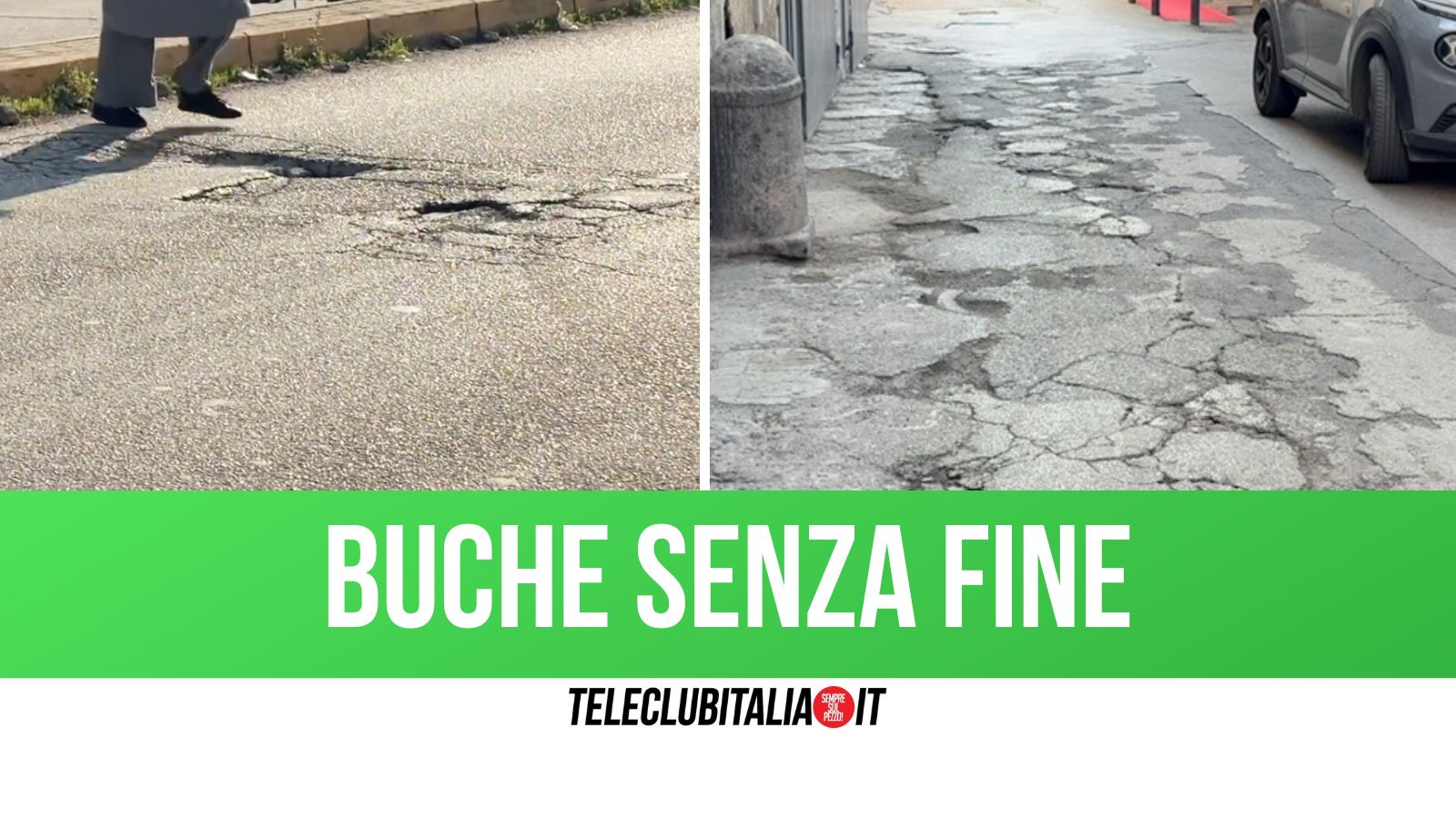 aversa strade dissestate e piene di buche pneumatici forati pericoloso camminare a piedi da Teleclubitalia.it aversa strade dissestate e piene di buche pneumatici forati pericoloso camminare a piedi