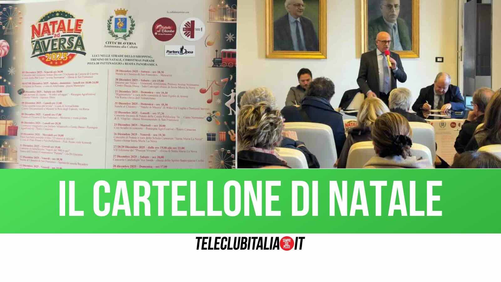 Natale ad Aversa, svelato il cartellone: 60 appuntamenti in città fino a metà gennaio