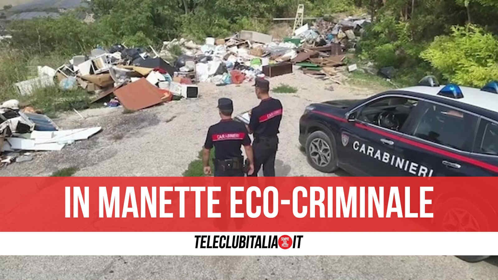 frignano sorpreso a scaricare rifiuti pericolosi in un terreno agricolo arrestato