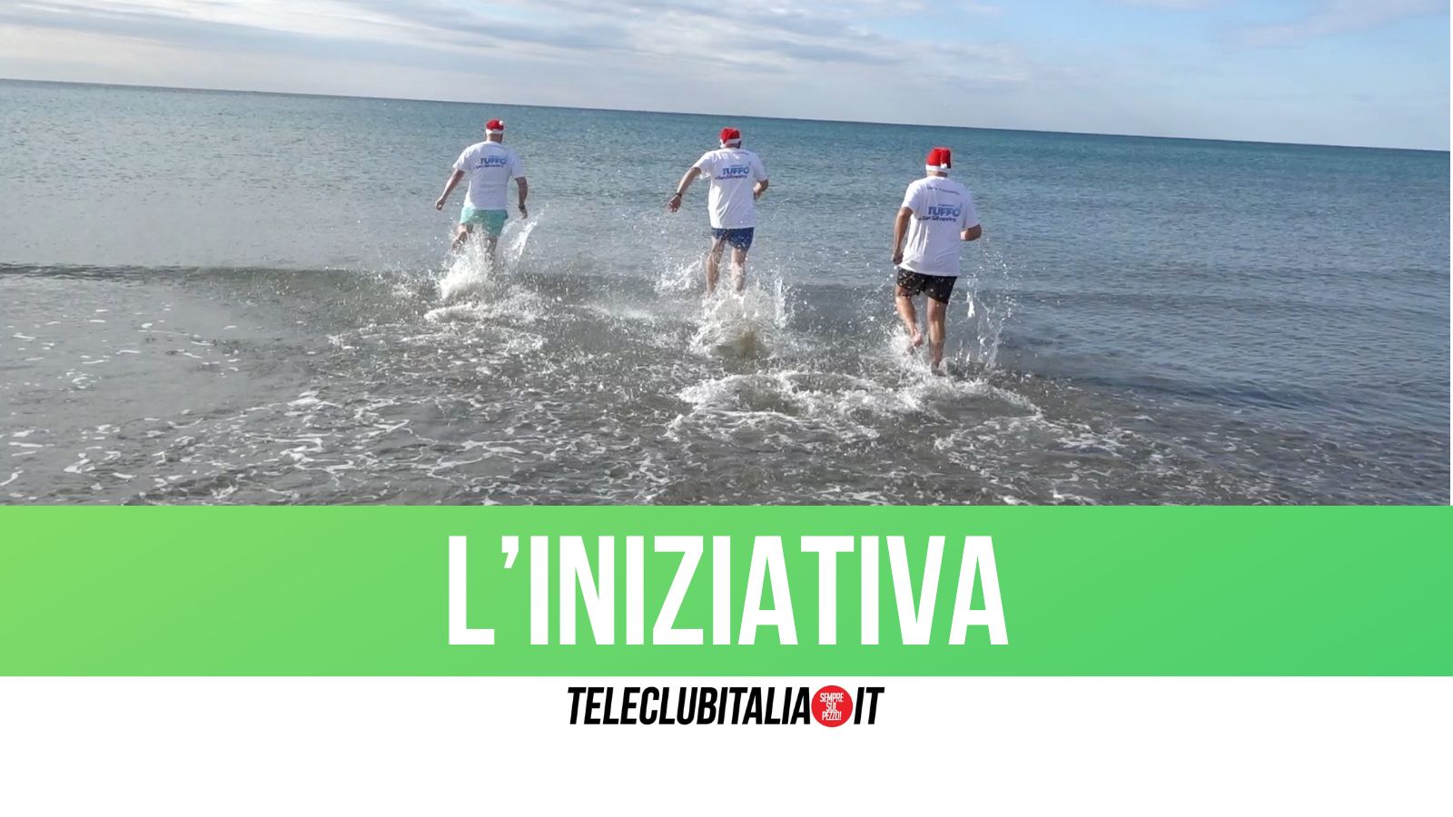 Giugliano, al lido “Sabbia d’Argento” il tuffo di fine anno Giugliano, al lido “Sabbia d’Argento” il tuffo di fine anno