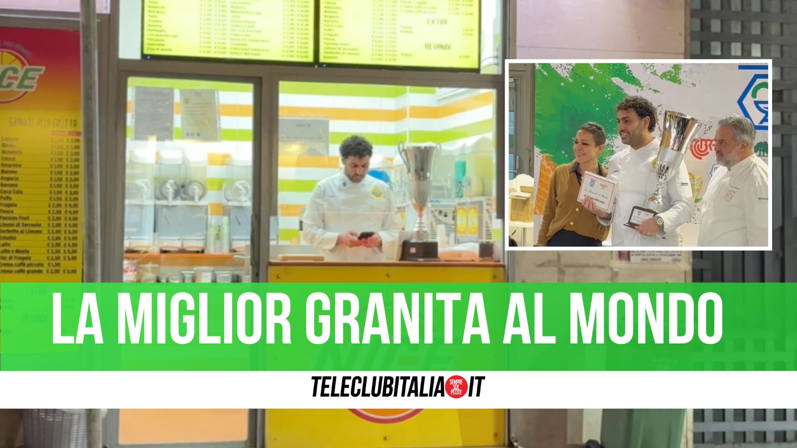 la migliore granita del mondo 232 giuglianese antonio carino conquista il premio internazionale da Teleclubitalia.it la migliore granita del mondo 232 giuglianese antonio carino conquista il premio internazionale