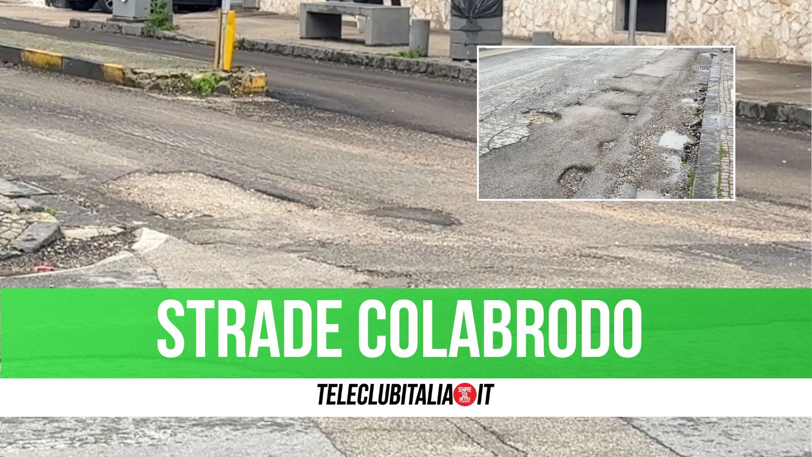 giugliano strade colabrodo e dissestate in centro da Teleclubitalia.it giugliano strade colabrodo e dissestate in centro