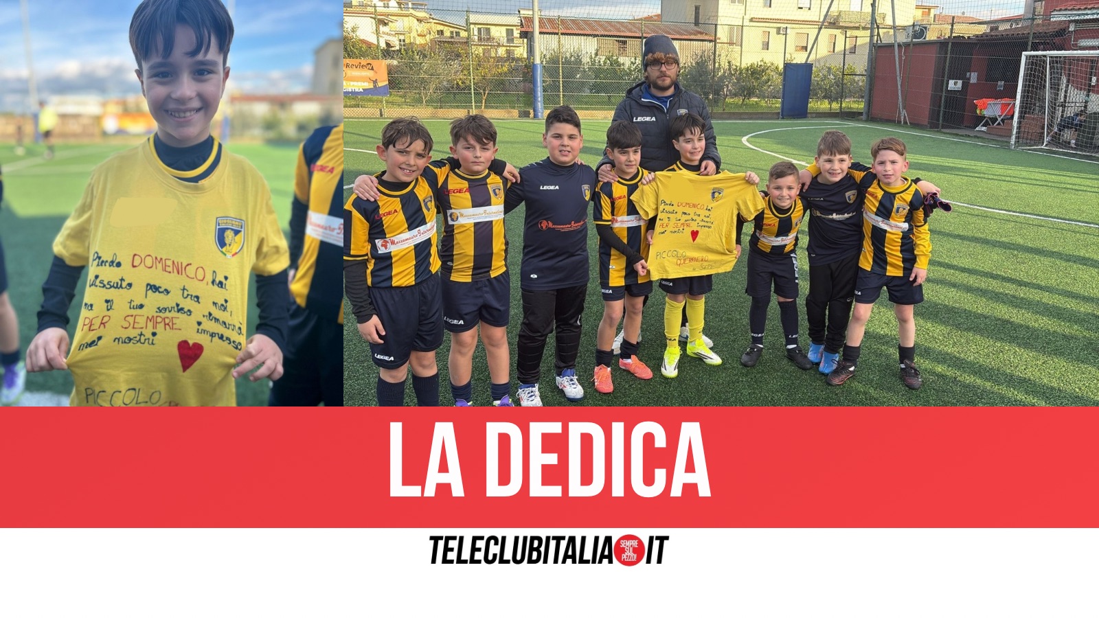 Giugliano, in campo nel ricordo del piccolo Domenico: “Rimarrai nei nostri cuori” Giugliano, in campo nel ricordo del piccolo Domenico: “Rimarrai nei nostri cuori”